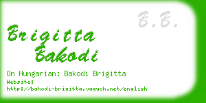 brigitta bakodi business card